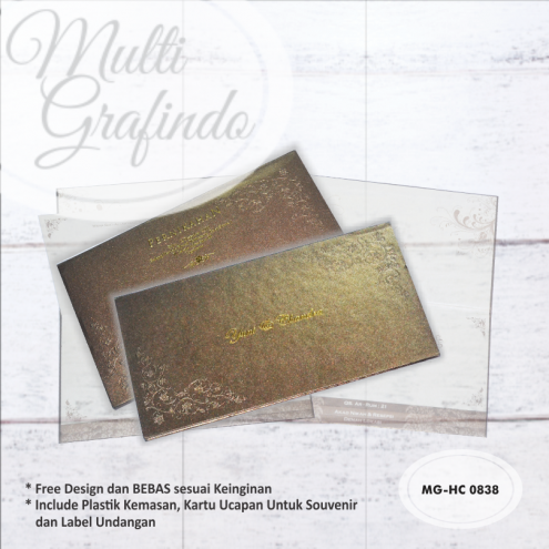 Cetak Undangan Hardcover full color 21,5x12 cm